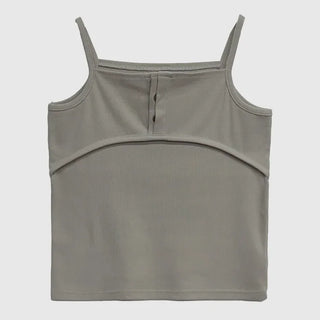 Rose Button Sleeveless