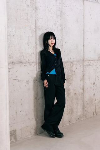Et Linen See-through Cardigan