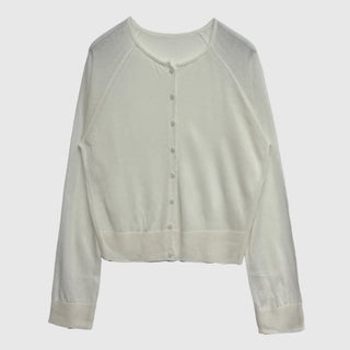 Et Linen See-through Cardigan