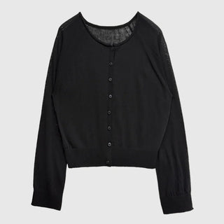Et Linen See-through Cardigan