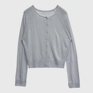 Et Linen See-through Cardigan