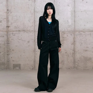 Et Linen See-through Cardigan