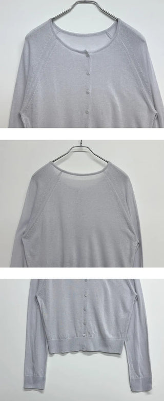 Et Linen See-through Cardigan