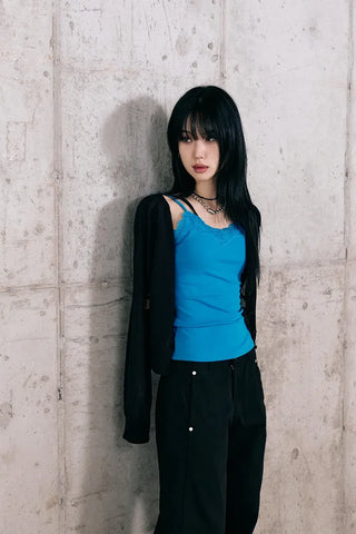Et Linen See-through Cardigan