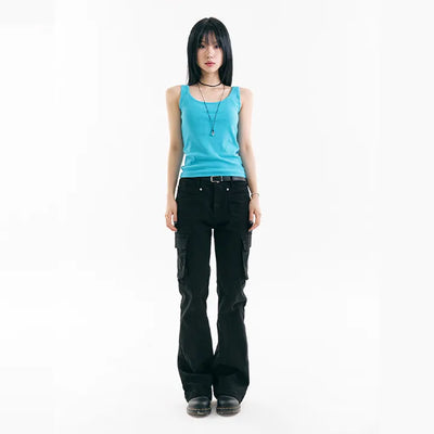 Flare Wash Cargo Pants