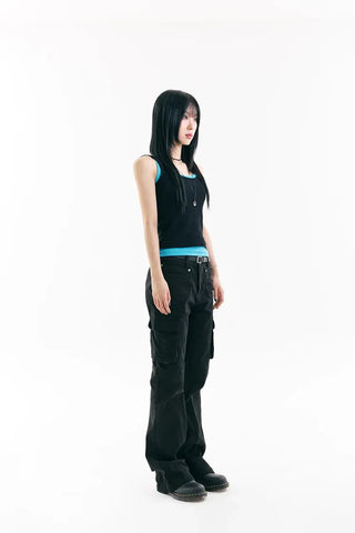 Flare Wash Cargo Pants