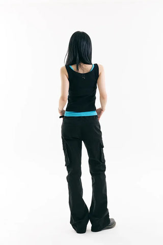 Flare Wash Cargo Pants