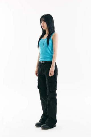 Flare Wash Cargo Pants