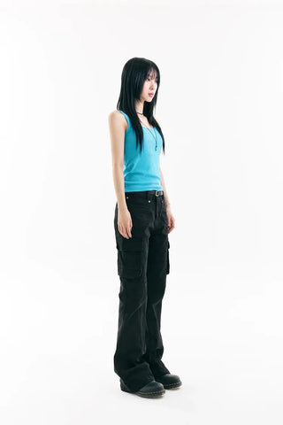 Flare Wash Cargo Pants