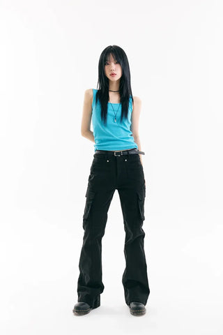 Flare Wash Cargo Pants
