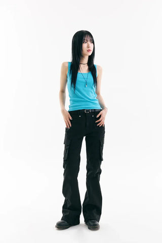 Flare Wash Cargo Pants