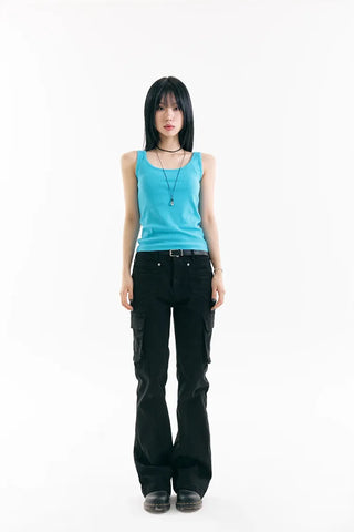Flare Wash Cargo Pants