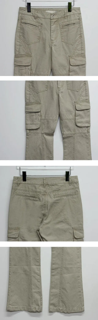 Flare Wash Cargo Pants