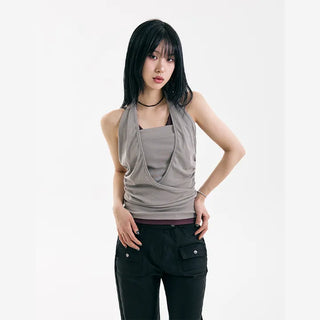 Synth Wrap Halter Sleeveless