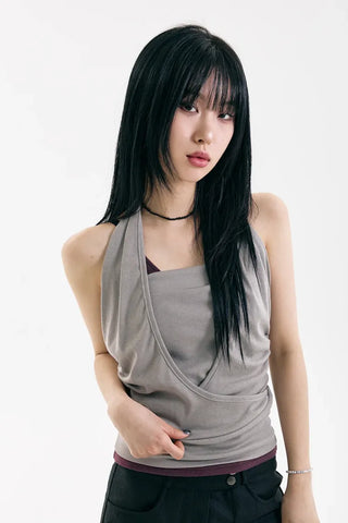 Synth Wrap Halter Sleeveless