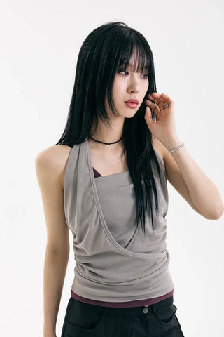 Synth Wrap Halter Sleeveless