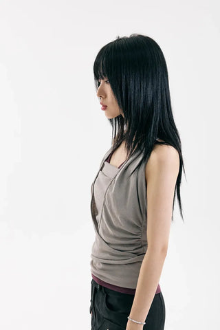 Synth Wrap Halter Sleeveless