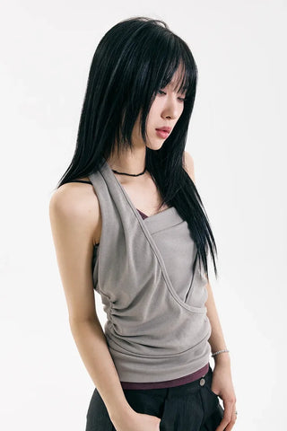 Synth Wrap Halter Sleeveless