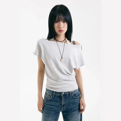 Red Snap Short Sleeve Tee