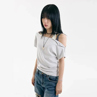 Red Snap Short Sleeve Tee