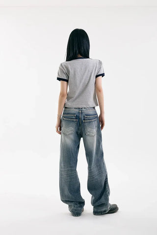 The For Washed Wide Jeans