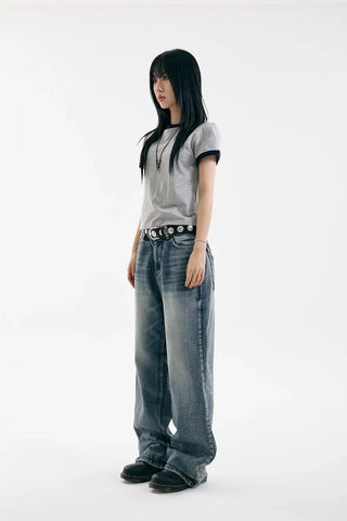 The For Washed Wide Jeans