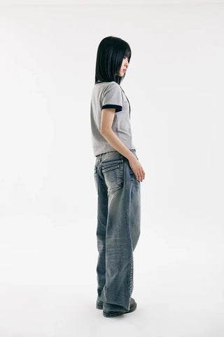 The For Washed Wide Jeans