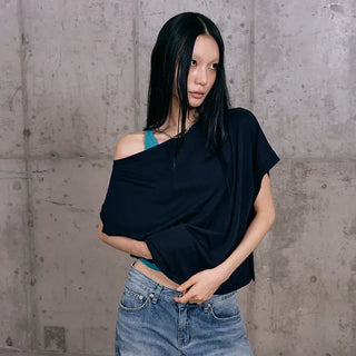 Spo Asymmetrical Short Sleeve T-shirt