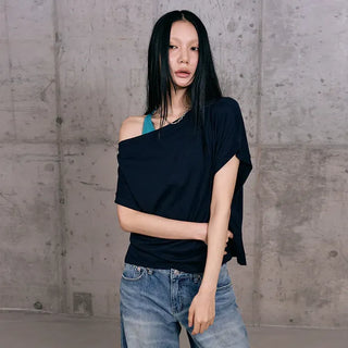 Spo Asymmetrical Short Sleeve T-shirt