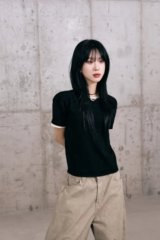 Cotton Knit Short Sleeve Tee