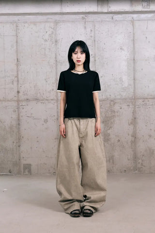 Cotton Knit Short Sleeve Tee