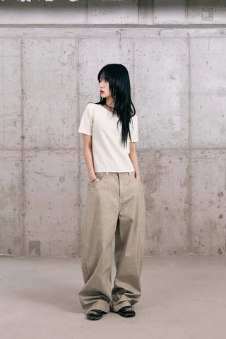 Cotton Knit Short Sleeve Tee