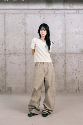 Cotton Knit Short Sleeve Tee