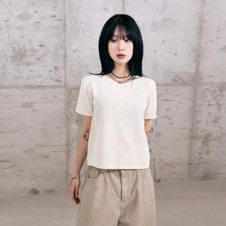 Cotton Knit Short Sleeve Tee