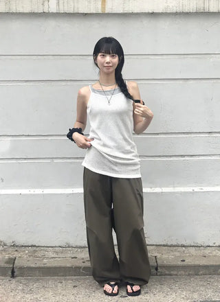 Ray Snap Pintuck Balloon Pants