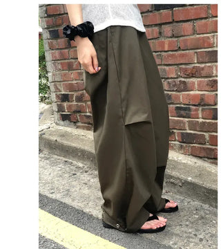 Ray Snap Pintuck Balloon Pants