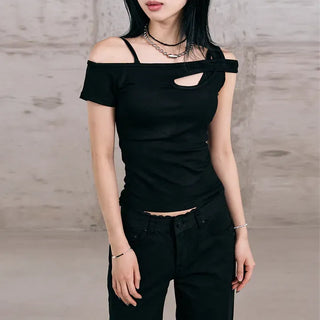 Shape Off-Shoulder Short Sleeve T-Shirt