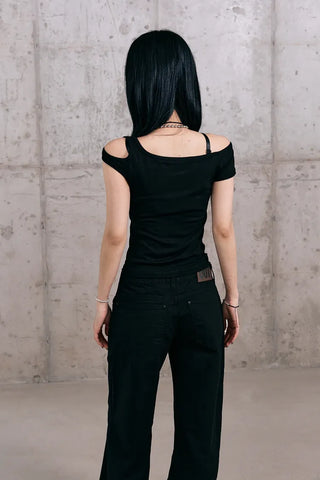 Shape Off-Shoulder Short Sleeve T-Shirt