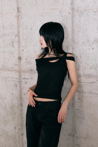 Shape Off-Shoulder Short Sleeve T-Shirt