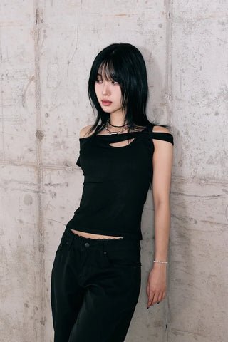Shape Off-Shoulder Short Sleeve T-Shirt