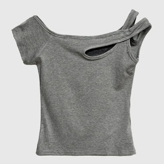 Shape Off-Shoulder Short Sleeve T-Shirt