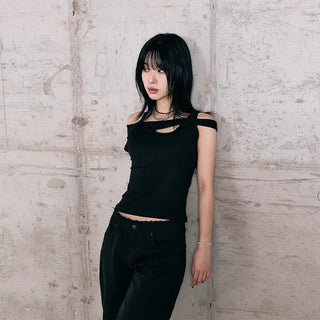 Shape Off-Shoulder Short Sleeve T-Shirt