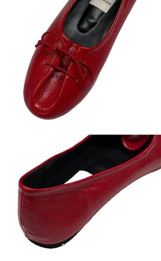 Sole Leather Flat Shoes