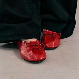 Sole Leather Flat Shoes