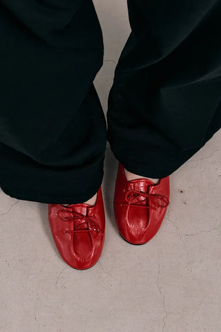 Sole Leather Flat Shoes