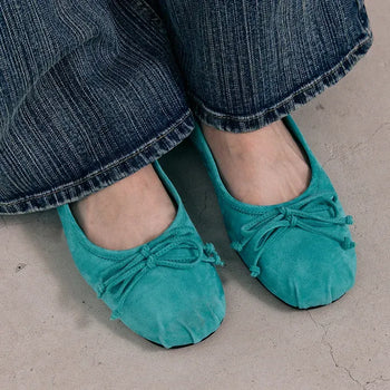 Double Ribbon Flat Shoes