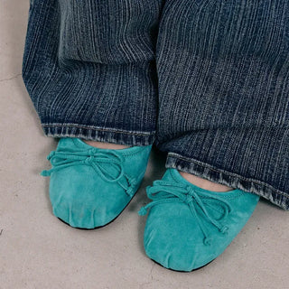 Double Ribbon Flat Shoes