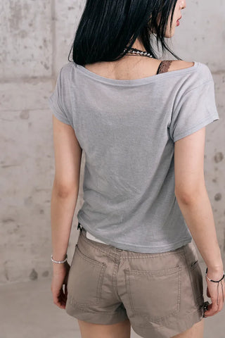 Tencel Boat Neck Summer Short Sleeve