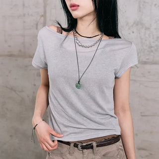 Tencel Boat Neck Summer Short Sleeve