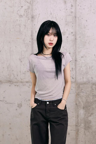 Tencel Boat Neck Summer Short Sleeve